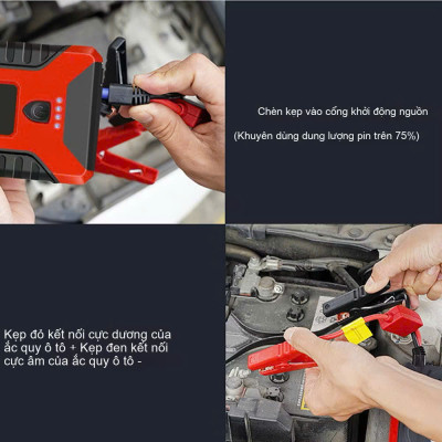 Kích Đề Nổ Ô Tô Nhật Bản Loại Xịn – Dùng Được Cho Xe Máy, Ô Tô, Có Đèn Pin Và Sạc Dự Phòng Cực Đỉnh