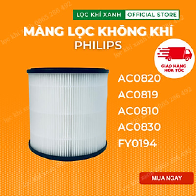 Lõi lọc cho Philips AC0820, AC0819, AC0810, AC0830, model FY0194 - Màng Hepa giá rẻ - Chất lượng cao. Hàng nhập khẩu