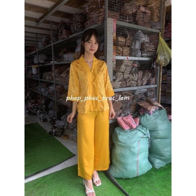 Thời trang đi chùa pháp phục phật tử Bà Lai Gấm