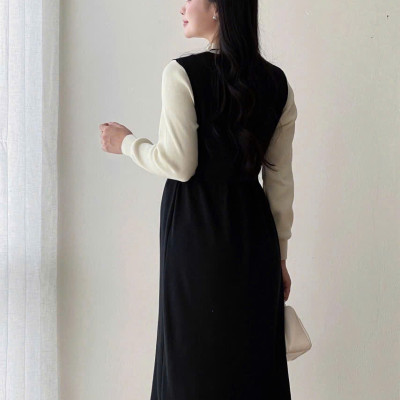 Váy Len Bầu, Đầm Bầu Len Dài Tay Cao Cấp