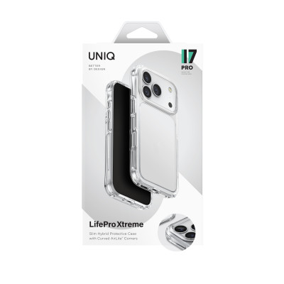 Ốp Lưng Cho iPhone 17/ 17 Air/ 17 Pro/ 17 Pro Max UNIQ LIFEPRO XTREME True Clarity Siêu Mỏng Chống Sốc 2.5m AirLite Hàng Chính Hãng