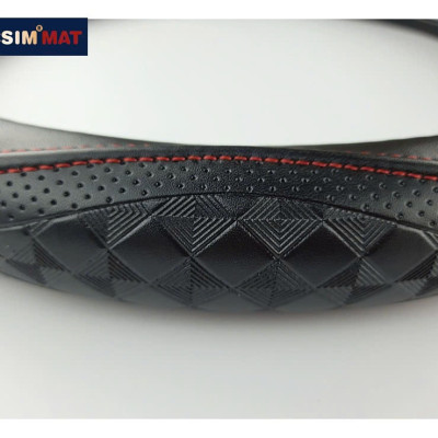Bọc vô lăng cao cấp Macsim mã L38T-2 mới chất liệu da thật - Khâu tay 100% phù hợp các loại xe
