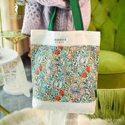 TÚI TOTE VẢI HỌA TIẾT HOA VĂN - PHONG CÁCH PARIS THANH LỊCH TỪ MAGRACE Hàng chính hãng