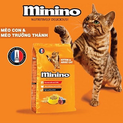  Thức ăn Mèo - Minino Yum / Minino Tuna / Minino Plus , Cá Hồi , Cá Ngừ , Hải Sản Đủ Loại