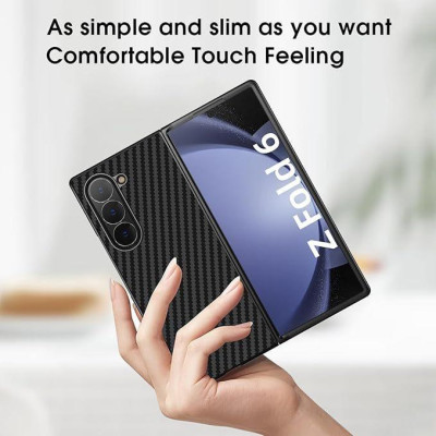 Ốp Lưng Sợi Carbon Cho Samsung Z Fold 7 / Z Fold 6, Z Fold 5 hiệu X-Level Nanofiber Chống Sốc Siêu Mỏng Chống Bám Vân Tay Bảo Vệ Camera - Hàng chính hãng