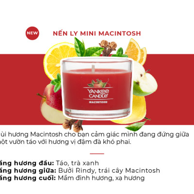 Nến ly mini Yankee Candle - Macintosh 
