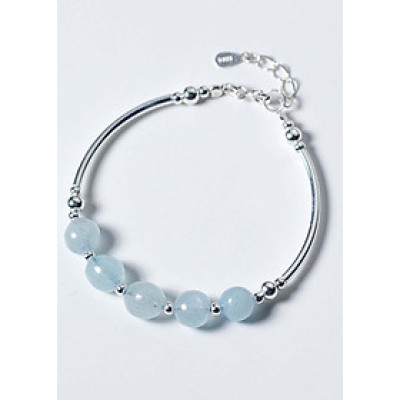 Vòng tay đá Aquamarine mệnh thủy, mộc - Ngọc Quý Gemstones