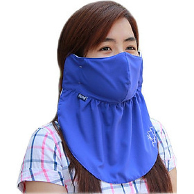 Khẩu trang lớn chống nắng UPF50+ light grape blue Zigzag MAS00408