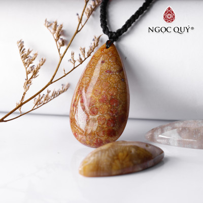 Mặt dây chuyền đá san hô 33-51mm mệnh thủy kim - Ngọc Quý Gemstones