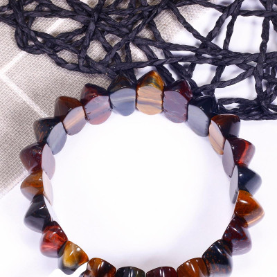 Vòng tay đá mắt hổ tam tài nanh hổ - Ngọc Quý Gemstones