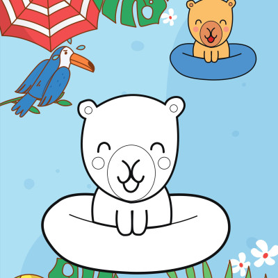 Sách - Bé Tô Màu - Capybara mùa hè đáng nhớ