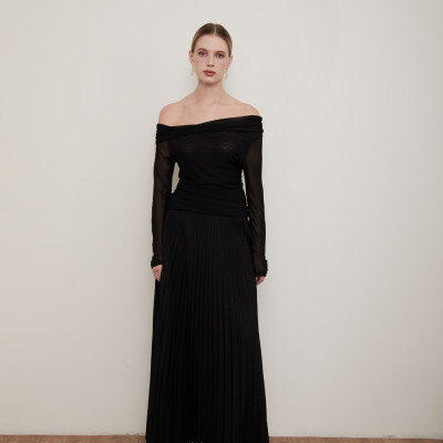 DOTTIE - Áo kiểu trễ vai - Đen - T0783