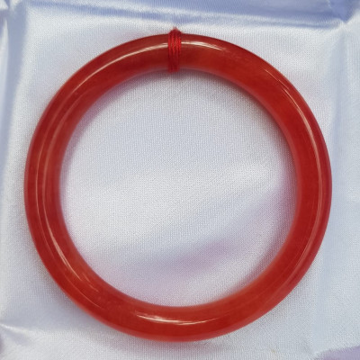 Vòng tay nữ đá Cẩm Thạch Đỏ Đẹp 53mm x cọng 7mm Nữ mệnh hỏa mệnh thổ 52kg - 58kg Hợp mệnh hợp công việc may mắn tốt đeo đẹp tay ạ