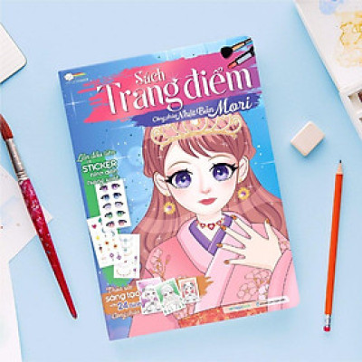 Sách - Trang Điểm Công Chúa Nhật Bản Mori - Tô Màu Và Bóc Dán Hơn 100+ Stickers Xinh Đẹp Cho Bé Gái - Megabook
