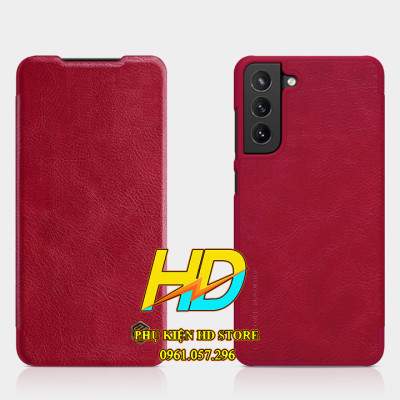 Bao Da Hiệu Nillkin Da Thật Cho Samsung Galaxy S21 FE Cao Cấp Có Ngăn Đựng Thẻ - Hàng Chính Hãng