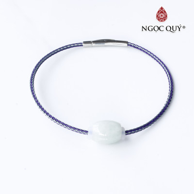 Vòng dây thép lu thống cẩm thạch A 13x10mm mệnh hỏa, mộc - Ngọc Quý Gemstones