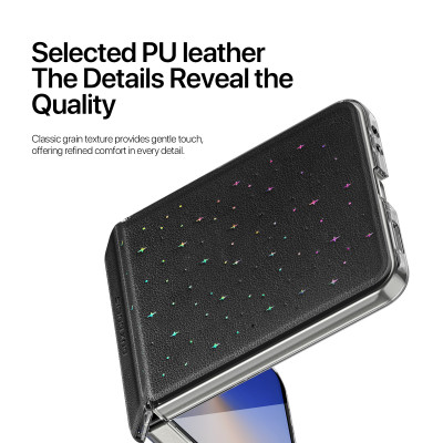 Bao da dành cho Samsung Galaxy Z Flip 7 Dux Ducis STEX Series PU Leather Foldable_ Hàng chính hãng