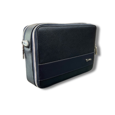 Túi Cầm Tay Nam Đeo Chéo Chính Hãng GENCE TC04 Da Bò Cao Cấp Màu Xanh Navy