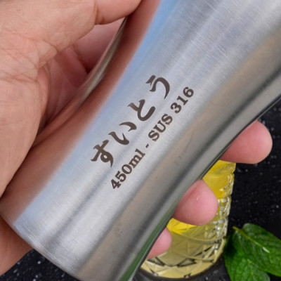 Ly giữ nhiệt ly bia dáng cao 450ml Inox 316 hàng nhập bãi chưa qua sư dụng