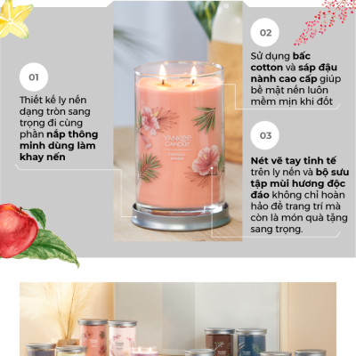 Nến ly tròn sáp đậu nành Yankee Candle size L (567g) - Beach Walk