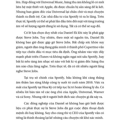 Spotify Và Những Chuyện Chưa Kể - Hành Trình Đánh Bại Apple, Google Và Amazon Trong Cuộc Đua Âm Thanh Số Của Nhà Sáng Lập Daniel Ek