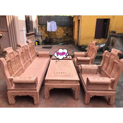 Bàn ghế Âu Á Hộp Cuốn Thư gỗ hương đá