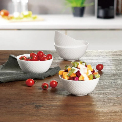 Bộ 10 bát (chén) cơm thủy tinh Luminarc Diwali Precious 12cm Q1653*10, dùng lò vi sóng, máy rửa bát