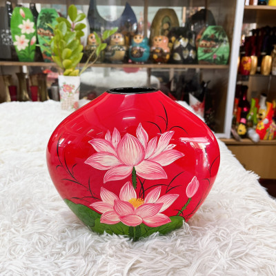 Bình Hoa Sơn Mài - Mã B01 | Size 23x19x12 cm | Thiết Kế Tinh Tế – Trang Trí Sang Trọng