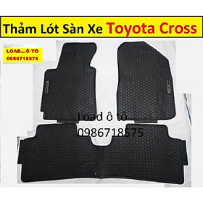 Thảm Lót Sàn Cao Su Đúc Xe Toyota Cross 2022-2021 Cao Cấp Không Mùi, Mẫu Tổ Ong