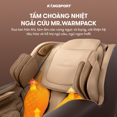 CHỈ GIAO MIỀN BẮC | Ghế massage toàn thân Kingsport G85 con lăn di động 3D, con lăn bắp chân chuyên biệt, công nghệ ion âm