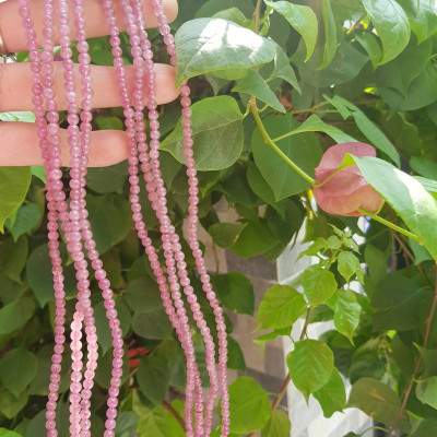 Vòng Tay Phong Thủy Đá Tourmaline hồng hồng xinh đẹp nhẹ nhàng quyến rũ  Size vòng 4mm đeo kiểu quấn tay 3 vòng rất xinh xắn  Chuẩn hợp nữ mệnh Hỏa và mệnh Thổ ạ