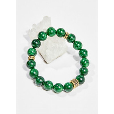 Vòng tay phong thủy đá cẩm thạch sơn thủy 10mm mệnh hỏa , mộc - Ngọc Quý Gemstones