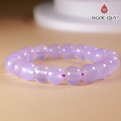 Vòng tay Chalcedony tím Cao cấp 5A size hạt 10x8mm - Ngọc Quý Gemstones