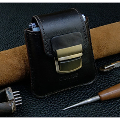 Bao da đeo lưng và cầm tay IONECASE Z Flip, Z Flip3,4,5 da bò thật may thủ công - Hàng chính hãng