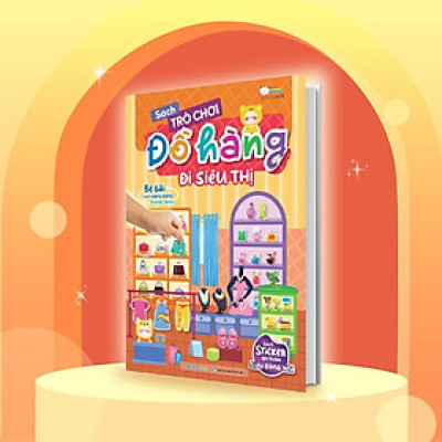 Sách Tương Tác Bóc Dán Sticker Cho Bé - Trò Chơi Đồ Hàng Đi Siêu Thị (Hơn 200 Stickers) - Megabook