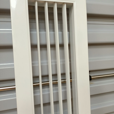 Cửa gió nhôm 1200x150 nan bầu dục cho điều hoà âm trần, cửa cấp hồi điều hòa