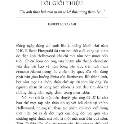 Sách - Văn Học Kinh Điển - Nhà Tài Phiệt Cuối Cùng