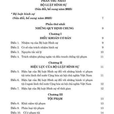 Bộ luật Hình sự, Bộ luật Tố tụng Hình sự (sửa đổi, bổ sung năm 2025)