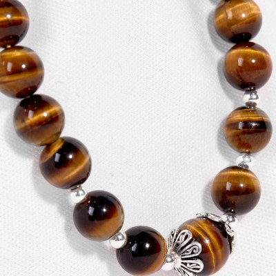 Vòng Cổ Đá Mắt Hổ Vàng Nâu Ngọc Quý Gemstones