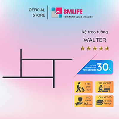Giá sách treo tường đẹp đơn giản SMLIFE Walter