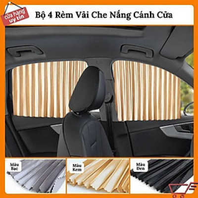 Bộ Combo 4 Rèm Vải Thông Minh Che Nắng Cách Nhiệt 4 Cánh Cửa Xe Hơi, Ô Tô