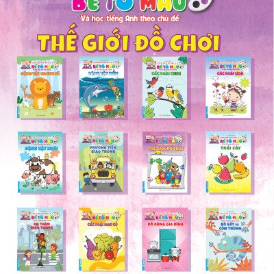 Sách - Bé tô màu và học tiếng anh theo chủ đề - Thế giới đồ chơi