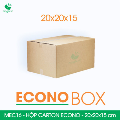 MEC16 - 20x20x15 cm - Combo 60 thùng hộp carton trơn siêu tiết kiệm ECONO