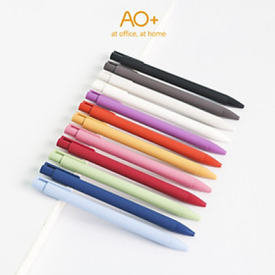 Bút Gel 0.5mm AO+ BG101, Bút Gel Mực Đen Nhanh Khô Thân Bút Nhiều Màu