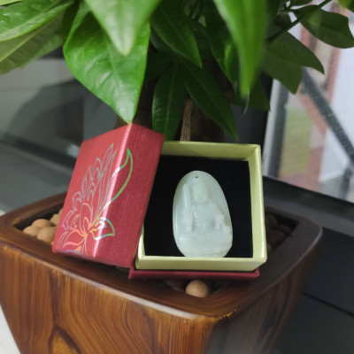 Mặt Dây Chuyền Bổn Mệnh Đá Cẩm Thạch Phật Bất Động Minh Vương Tuổi Dậu CV0117