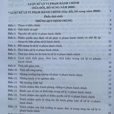 Luật Xử Lý Vi Phạm Hành Chính ( Sửa Đổi, Bổ Sung Năm 2025) Và Các Văn Bản Hướng Dẫn Thi Hành