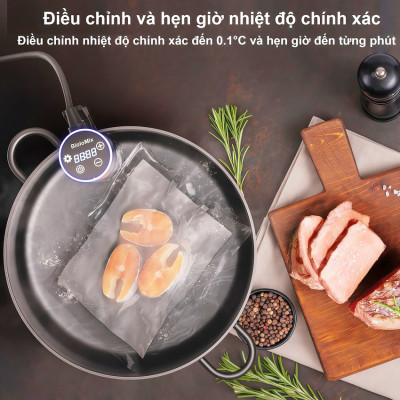HÀNG CHÍNH HÃNG - Máy nấu chậm Sous vide, dùng cho gia đình. Thương hiệu Mỹ cao cấp BioloMix SV-9002