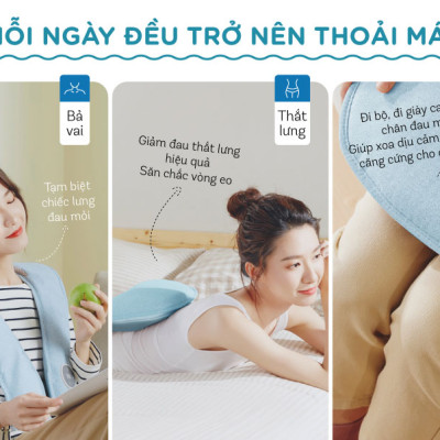 Máy Massage Cổ Vai Gáy, Máy Đấm Lưng Bear AMQ-A01X1 Gồm 4 Kỹ Thuật Đấm Lưng Gồm 16 Cường Độ Massage Như Người Thật - Hàng Chính Hãng