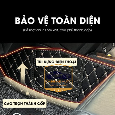 [FORD EVEREST] Thảm Trải Sàn, Lót Sàn Ô Tô 5D 6D Thiết Kế Theo Xe FORD EVEREST 2018 Chống Nước, Không Mùi - MẪU Ô VUÔNG - Hàng Chính Hãng