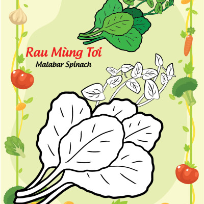 Sách - Bé tô màu và học tiếng anh theo chủ đề - Các loại rau củ